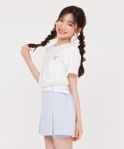 PINKHUNT（ピンクハント）の「PINKHUNT ピンクハント りぼんロゴプリント Tシャツ 0565K（Tシャツ/カットソー・キッズ・ホワイト/ベビーピンク/チャコールグレー・120cm/130cm/140cm/150cm/160cm）」の6枚目の写真