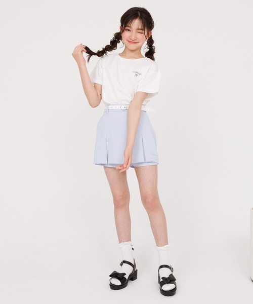 PINKHUNT（ピンクハント）の「PINKHUNT ピンクハント りぼんロゴプリント Tシャツ 0565K（Tシャツ/カットソー・キッズ・ホワイト/ベビーピンク/チャコールグレー・120cm/130cm/140cm/150cm/160cm）」の8枚目の写真