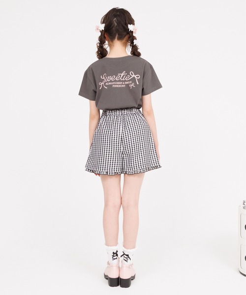 PINKHUNT（ピンクハント）の「PINKHUNT ピンクハント りぼんロゴプリント Tシャツ 0565K（Tシャツ/カットソー・キッズ・ホワイト/ベビーピンク/チャコールグレー・120cm/130cm/140cm/150cm/160cm）」の13枚目の写真