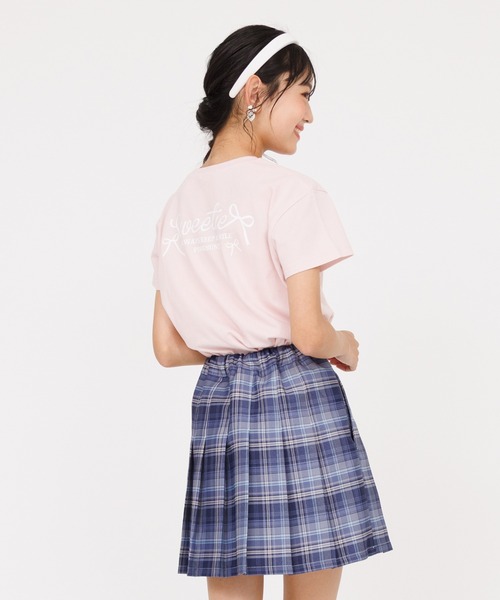 PINKHUNT（ピンクハント）の「PINKHUNT ピンクハント りぼんロゴプリント Tシャツ 0565K（Tシャツ/カットソー・キッズ・ホワイト/ベビーピンク/チャコールグレー・120cm/130cm/140cm/150cm/160cm）」の16枚目の写真