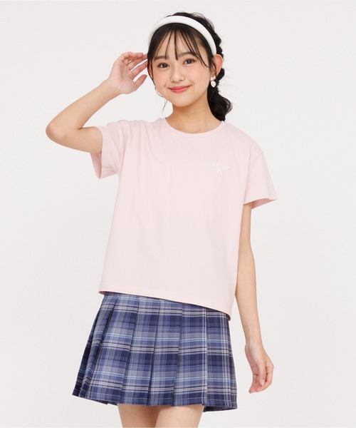 PINKHUNT（ピンクハント）の「PINKHUNT ピンクハント りぼんロゴプリント Tシャツ 0565K（Tシャツ/カットソー・キッズ・ホワイト/ベビーピンク/チャコールグレー・120cm/130cm/140cm/150cm/160cm）」の15枚目の写真