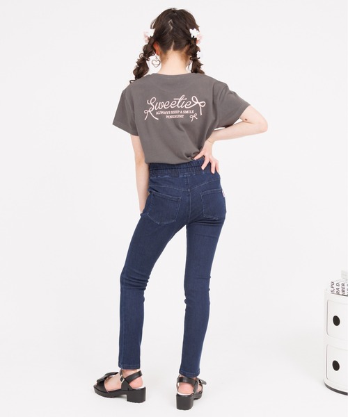 PINKHUNT（ピンクハント）の「PINKHUNT ピンクハント りぼんロゴプリント Tシャツ 0565K（Tシャツ/カットソー・キッズ・ホワイト/ベビーピンク/チャコールグレー・120cm/130cm/140cm/150cm/160cm）」の19枚目の写真