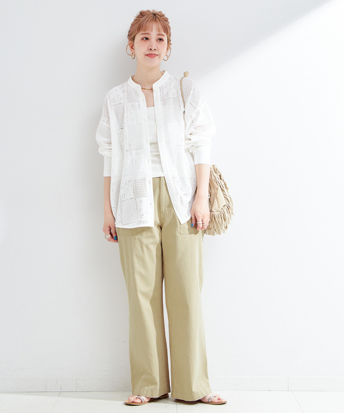B.C STOCK(ベーセーストック)の「ストレートベイカーパンツ(その他パンツ・レディース・ベージュ/カーキ・SMALL/MEDIUM)」の4枚目の写真
