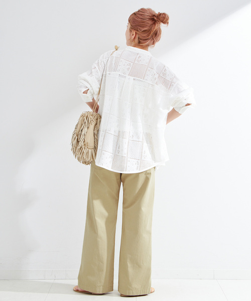 B.C STOCK(ベーセーストック)の「ストレートベイカーパンツ(その他パンツ・レディース・ベージュ/カーキ・SMALL/MEDIUM)」の6枚目の写真