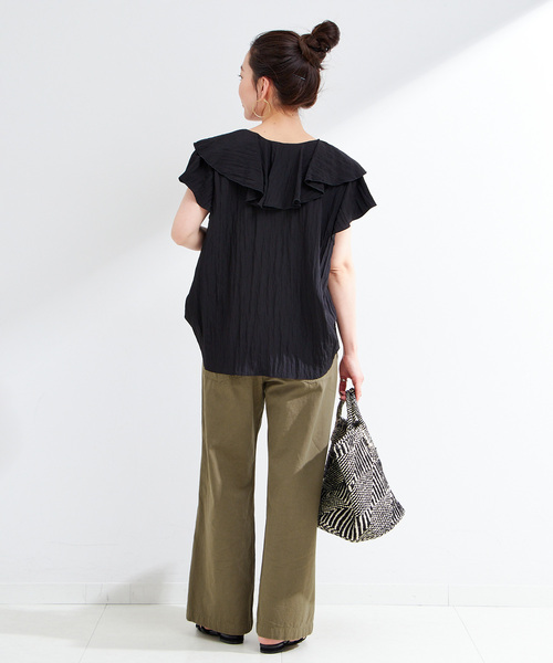 B.C STOCK(ベーセーストック)の「ストレートベイカーパンツ(その他パンツ・レディース・ベージュ/カーキ・SMALL/MEDIUM)」の14枚目の写真