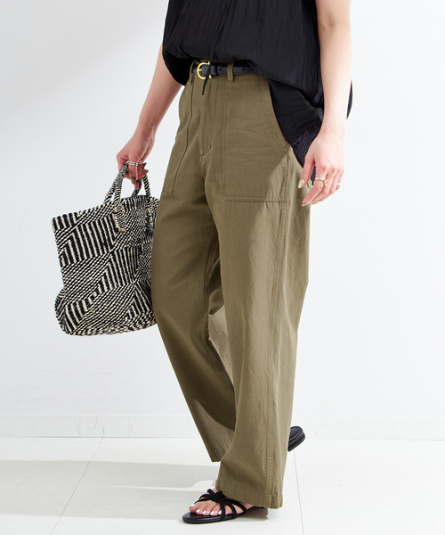B.C STOCK(ベーセーストック)の「ストレートベイカーパンツ(その他パンツ・レディース・ベージュ/カーキ・SMALL/MEDIUM)」の16枚目の写真