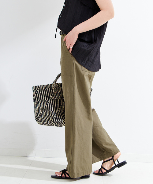 B.C STOCK(ベーセーストック)の「ストレートベイカーパンツ(その他パンツ・レディース・ベージュ/カーキ・SMALL/MEDIUM)」の17枚目の写真