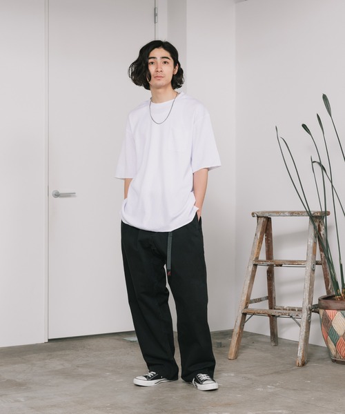 SKKONE(スコーネ)の「SKKONE/スコーネ 0T/Cワッフル ロング半袖BIGTシャツ(Tシャツ/カットソー・メンズ・ブラック/グレー/ラベンダー/ホワイト・M/L)」の21枚目の写真