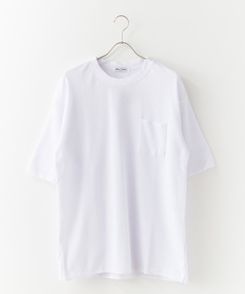 SKKONE(スコーネ)の「SKKONE/スコーネ 0T/Cワッフル ロング半袖BIGTシャツ(Tシャツ/カットソー・メンズ・ブラック/グレー/ラベンダー/ホワイト・M/L)」の19枚目の写真