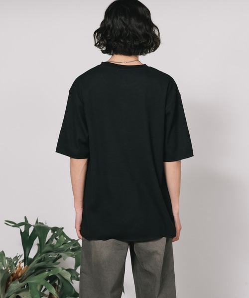 SKKONE(スコーネ)の「SKKONE/スコーネ 0T/Cワッフル ロング半袖BIGTシャツ(Tシャツ/カットソー・メンズ・ブラック/グレー/ラベンダー/ホワイト・M/L)」の18枚目の写真