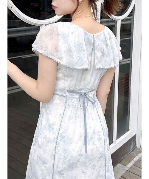 dazzlin（ダズリン）の「ビックカラーレーストリムワンピース（ワンピース・レディース・ミント/オフホワイト/ピンク・SMALL/MEDIUM）」の5枚目の写真