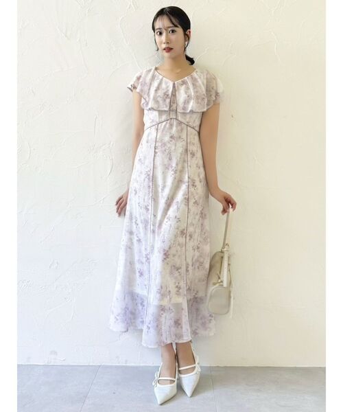 新品タグ付き♡ブルマリン レースワンピース 38 リボン 23.8万 SMサイズ/4カラー】パール＆ビジュー 襟 スパンコール 刺繍