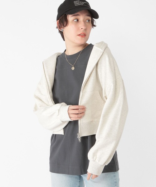 studio CLIP（スタディオクリップ）の「【daily CLIP】ダブルZIPスウェットパーカー（パーカー・レディース・ホワイト/レッド/ネイビー・FREE）」の4枚目の写真