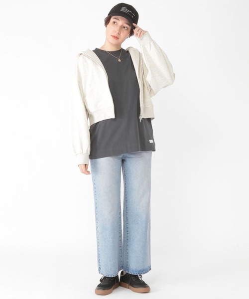 studio CLIP（スタディオクリップ）の「【daily CLIP】ダブルZIPスウェットパーカー（パーカー・レディース・ホワイト/レッド/ネイビー・FREE）」の8枚目の写真