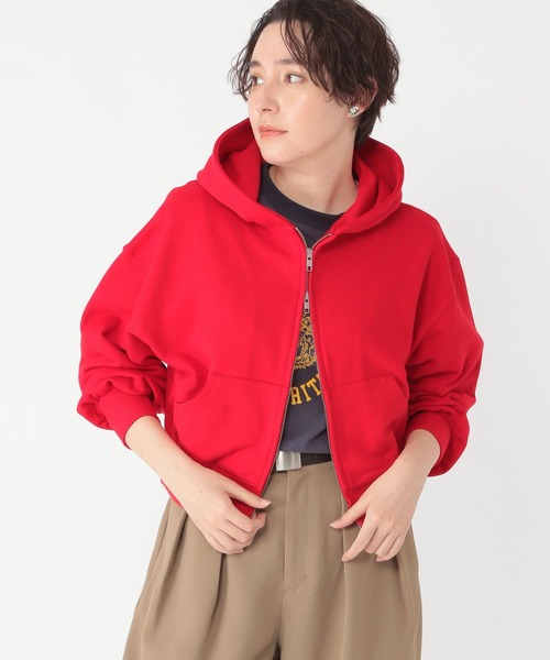 studio CLIP（スタディオクリップ）の「【daily CLIP】ダブルZIPスウェットパーカー（パーカー・レディース・ホワイト/レッド/ネイビー・FREE）」の12枚目の写真