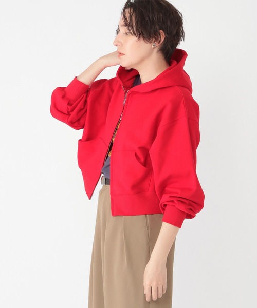 studio CLIP（スタディオクリップ）の「【daily CLIP】ダブルZIPスウェットパーカー（パーカー・レディース・ホワイト/レッド/ネイビー・FREE）」の14枚目の写真