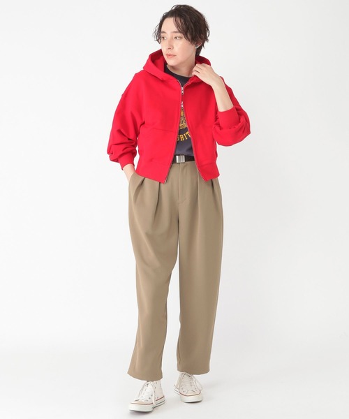 studio CLIP（スタディオクリップ）の「【daily CLIP】ダブルZIPスウェットパーカー（パーカー・レディース・ホワイト/レッド/ネイビー・FREE）」の15枚目の写真