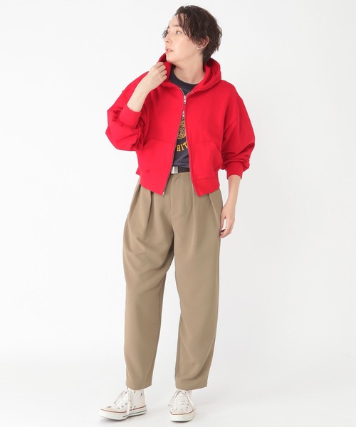 studio CLIP（スタディオクリップ）の「【daily CLIP】ダブルZIPスウェットパーカー（パーカー・レディース・ホワイト/レッド/ネイビー・FREE）」の16枚目の写真