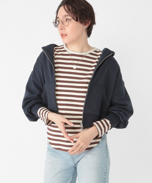 studio CLIP（スタディオクリップ）の「【daily CLIP】ダブルZIPスウェットパーカー（パーカー・レディース・ホワイト/レッド/ネイビー・FREE）」の20枚目の写真