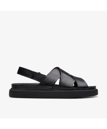 Clarks レオパード スニーカー ブラック レザー 革 サンダル Torford Cross / トーフォードクロス（ブラックレザー
