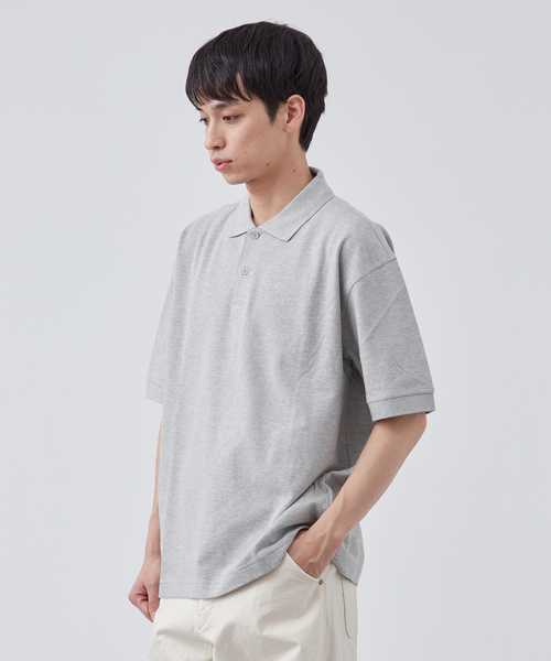 B.C STOCK(ベーセーストック)の「【BARBOUR / バブアー】 ヘクサム オーバーサイズ ポロシャツ(ポロシャツ・メンズ・ネイビー/チャコールグレー・40/38)」の5枚目の写真