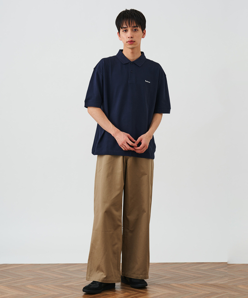 B.C STOCK(ベーセーストック)の「【BARBOUR / バブアー】 ヘクサム オーバーサイズ ポロシャツ(ポロシャツ・メンズ・ネイビー/チャコールグレー・40/38)」の7枚目の写真