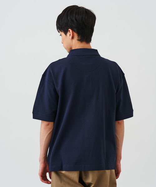 B.C STOCK(ベーセーストック)の「【BARBOUR / バブアー】 ヘクサム オーバーサイズ ポロシャツ(ポロシャツ・メンズ・ネイビー/チャコールグレー・40/38)」の10枚目の写真