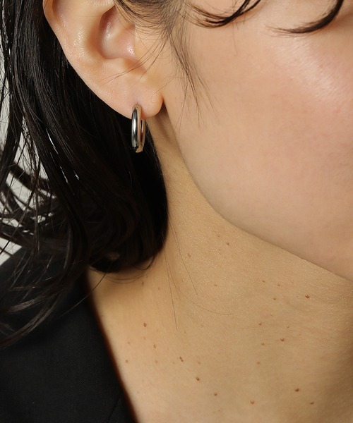 ORLEAN(オルレアン)の「【ORLEAN】シンプルフープピアス 太さ3.0mm(ピアス(両耳用)・レディース・シルバー系6/ゴールド系3/シルバー系2/シルバー系4/シルバー/ゴールド系2/シルバー系5/シルバー系3/ゴールド系5/ゴールド系6/ゴールド/シルバー系1/ゴールド系1/ゴールド系4・フリー)」の22枚目の写真