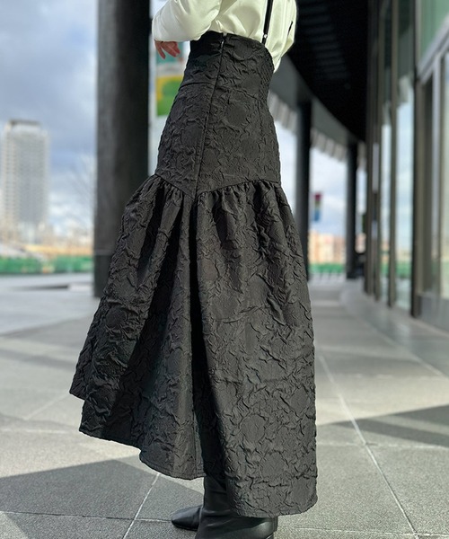 ST.ROONEY（セントルーニー）の「ハイウエストサロペットスカート【低身長・小柄女性向け】（スカート・レディース・ベージュ/ブラック・XS）」の13枚目の写真