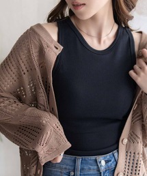 nAvy カップ付き リブアメリカンスリーブタンク【抗菌防臭 ドライ加工】