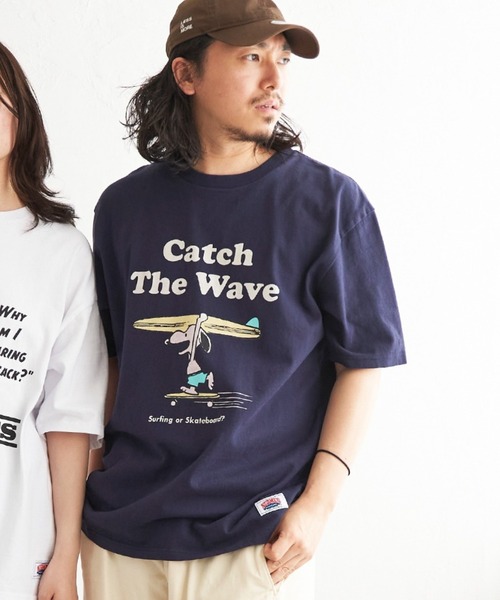 NutmegMills(ナツメグミルズ)の「【NUTMEG/ナツメグ】 Peaunts サーフT(Tシャツ/カットソー・メンズ・ネイビー/グレー/ホワイト/チャコール・M/L/LL)」の2枚目の写真