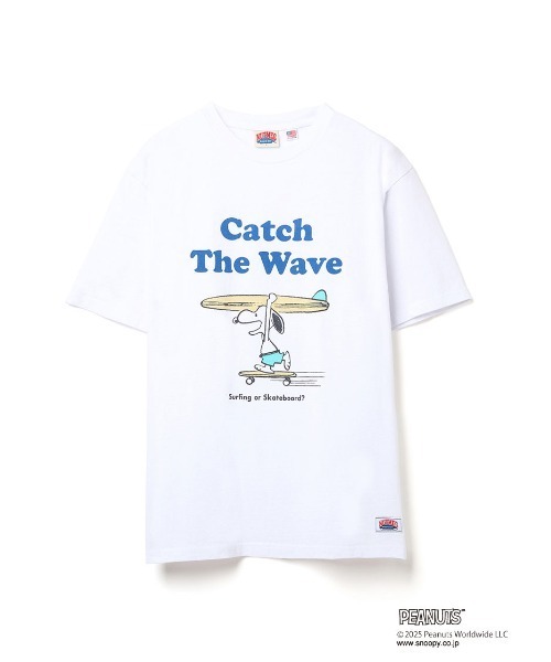 NutmegMills(ナツメグミルズ)の「【NUTMEG/ナツメグ】 Peaunts サーフT(Tシャツ/カットソー・メンズ・ネイビー/グレー/ホワイト/チャコール・M/L/LL)」の1枚目の写真