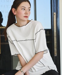 2WAYアシンメトリーメローワッフル半袖Tシャツ【THE CRAFT CREW PRODUCTS】