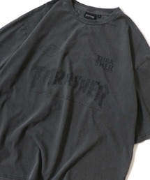 THRASHER | THRASHER(スラッシャー)ピグメント染め ゲームシャツ風ブランドロゴプリントTシャツ メンズ レディース ユニセックス(Tシャツ/カットソー)