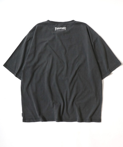 THRASHER(スラッシャー)の「THRASHER(スラッシャー)ピグメント染め ゲームシャツ風ブランドロゴプリントTシャツ メンズ レディース ユニセックス(Tシャツ/カットソー・メンズ・ブラウン/ピンク/ブラック×ホワイト/ブラック×ブラック・M/L)」の6枚目の写真