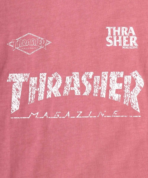 THRASHER(スラッシャー)の「THRASHER(スラッシャー)ピグメント染め ゲームシャツ風ブランドロゴプリントTシャツ メンズ レディース ユニセックス(Tシャツ/カットソー・メンズ・ブラウン/ピンク/ブラック×ホワイト/ブラック×ブラック・M/L)」の15枚目の写真