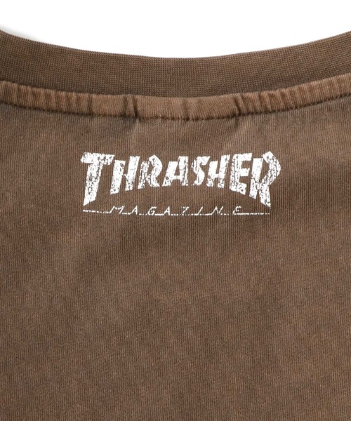 THRASHER(スラッシャー)の「THRASHER(スラッシャー)ピグメント染め ゲームシャツ風ブランドロゴプリントTシャツ メンズ レディース ユニセックス(Tシャツ/カットソー・メンズ・ブラウン/ピンク/ブラック×ホワイト/ブラック×ブラック・M/L)」の18枚目の写真