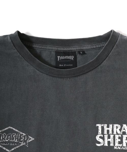 THRASHER(スラッシャー)の「THRASHER(スラッシャー)ピグメント染め ゲームシャツ風ブランドロゴプリントTシャツ メンズ レディース ユニセックス(Tシャツ/カットソー・メンズ・ブラウン/ピンク/ブラック×ホワイト/ブラック×ブラック・M/L)」の13枚目の写真