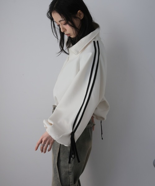 Girly Doll(ガーリードール)の「リボンライントラックJK(その他アウター・レディース・ブラック/アイボリー・F)」の17枚目の写真