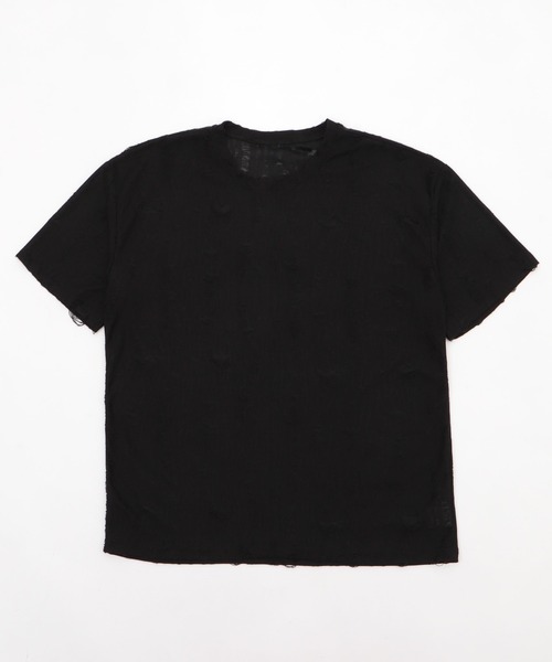 Figments（フィグメンツ）の「マイクロダメージビッグＴ（Tシャツ/カットソー・レディース・ブラック/ダークグレー・FREE）」の10枚目の写真