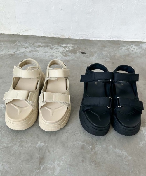 archives（アルシーヴ）の「厚底スポサン（サンダル・レディース・アイボリー/ブラック・SMALL/MEDIUM）」の5枚目の写真