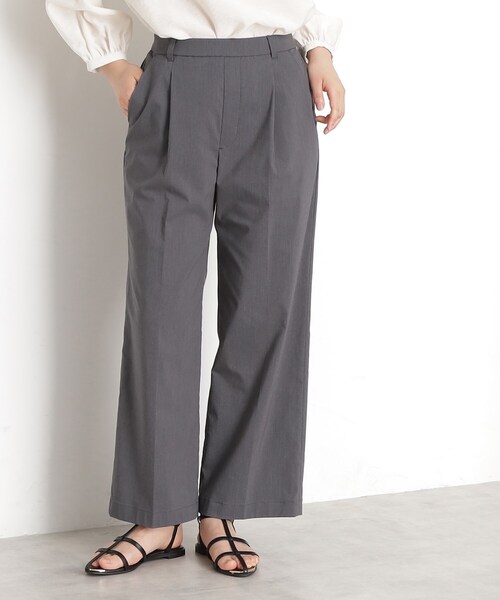 THE SHOP TK （ザ ショップ ティーケー ）の「【XS-XLサイズ/ラクに穿ける】ハイパーストレッチワイドパンツ/接触冷感/洗える（その他パンツ・レディース・グレー/ネイビー/ブラック/ベージュ・10/11/14/13/12）」の5枚目の写真