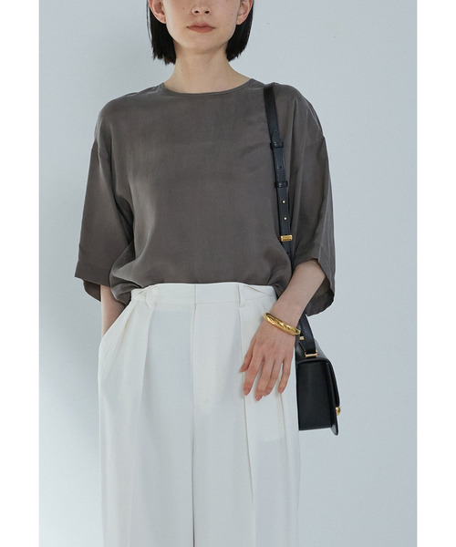1er Arrondissement（プルミエアロンディスモン）の「【リニューアル】キュプラフィブリルＴブラウス（シャツ/ブラウス・レディース・ベージュ系その他/ブラウン系その他5/ブラウン系その他4・36/38）」の13枚目の写真