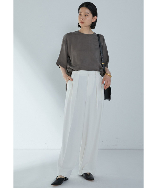 1er Arrondissement（プルミエアロンディスモン）の「【リニューアル】キュプラフィブリルＴブラウス（シャツ/ブラウス・レディース・ベージュ系その他/ブラウン系その他5/ブラウン系その他4・36/38）」の15枚目の写真