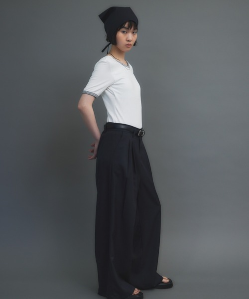 スカーフセットタックワイドパンツ（スラックス）｜HANNE（アン