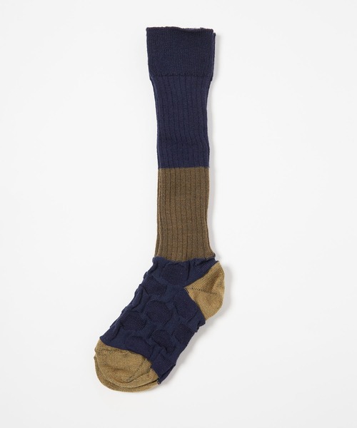 gomme（ゴム）の「リブ＆ドットハイソックス（ソックス/靴下・レディース・グレー/ブルー/ブラック/ネイビー・FREE）」の8枚目の写真