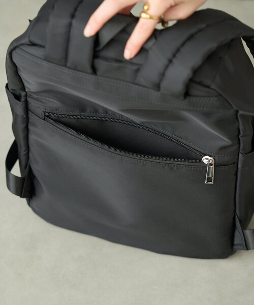 BIRTHDAY BAR（バースデイバー）の「【cache cache カシュカシュ】10ポケット撥水リュック（バックパック/リュック・レディース・ベージュ/ブラック・0）」の15枚目の写真
