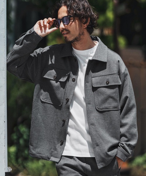 felkod（フィルコッド）の「ms6135- Soft Drape CPO Shirts CPOシャツ（シャツ/ブラウス・メンズ・ブラック/グレー・S/M/L）」の2枚目の写真