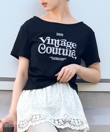 フロッキーロゴオフショルトップス