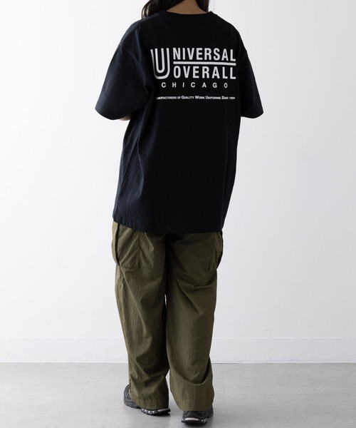 UNIVERSAL OVERALL(ユニバーサルオーバーオール)の「【UNIVERSAL OVERALL】UO LOGO BACK PT TEE U2523209-B(Tシャツ/カットソー・レディース・ホワイト/オートミール/ブラック・S/M/L/XL)」の18枚目の写真